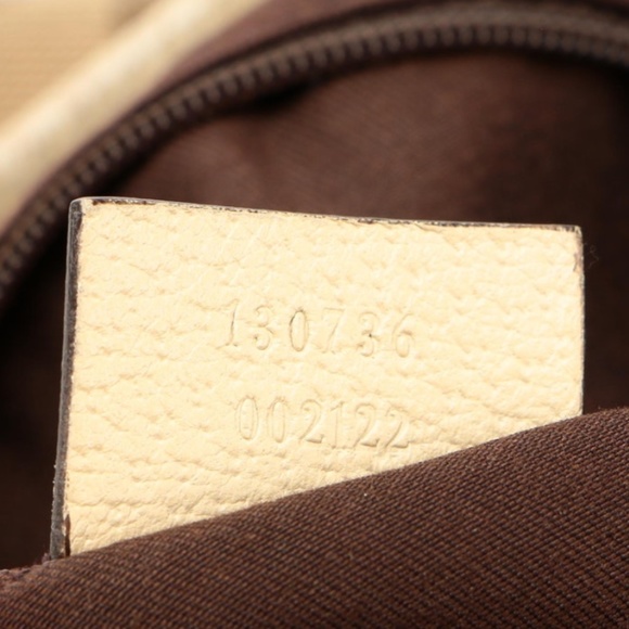 Gucci Shoulder Tote Bag in Tan GG Canvas with Leather Trim - Picture 10 of 15